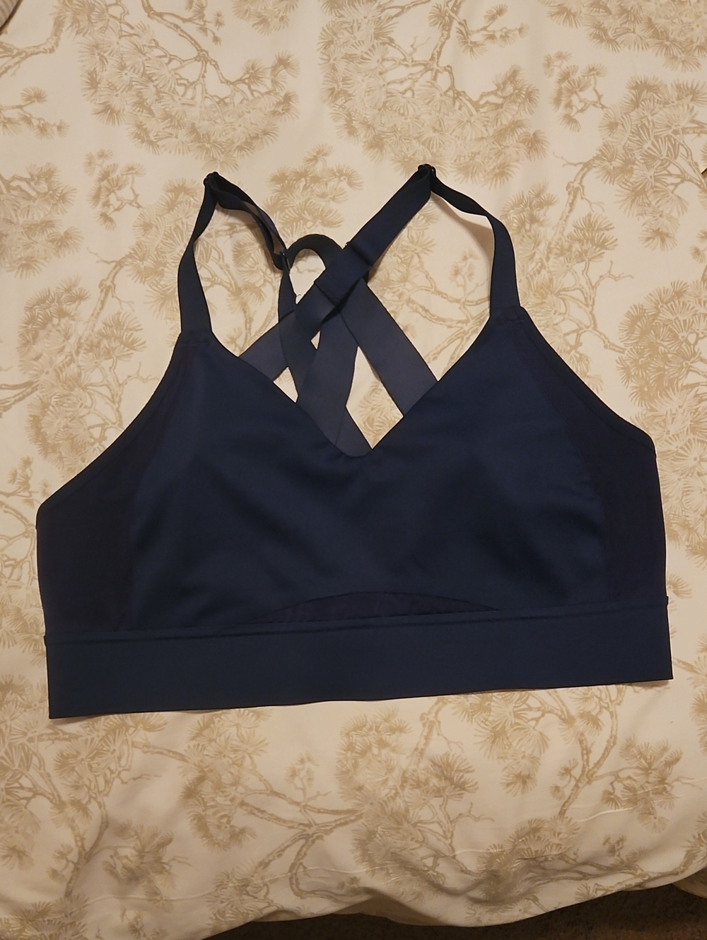 Brooks Drive Interlave Navy Crossback Sports Bra 36 C/D